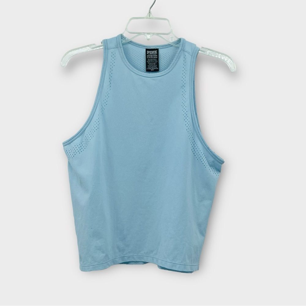 Victoria’s Secret PINK Seamless Drapey Muscle Tank‎ In Blue Women’s Size XS